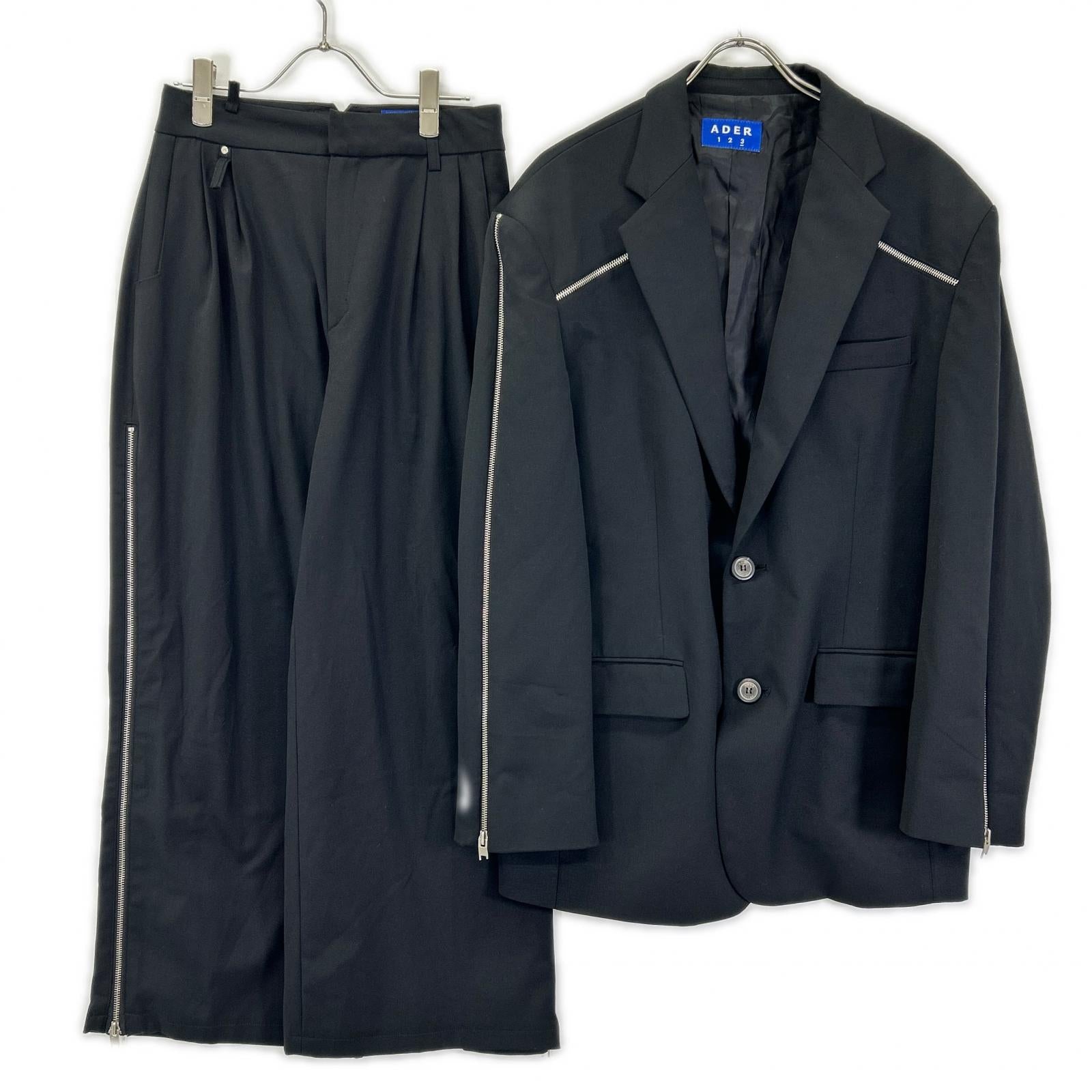 ADER error アーダーエラー 19AFWJK05BK3 Black Zip-Up Suit Set-Up Suit Set-Up