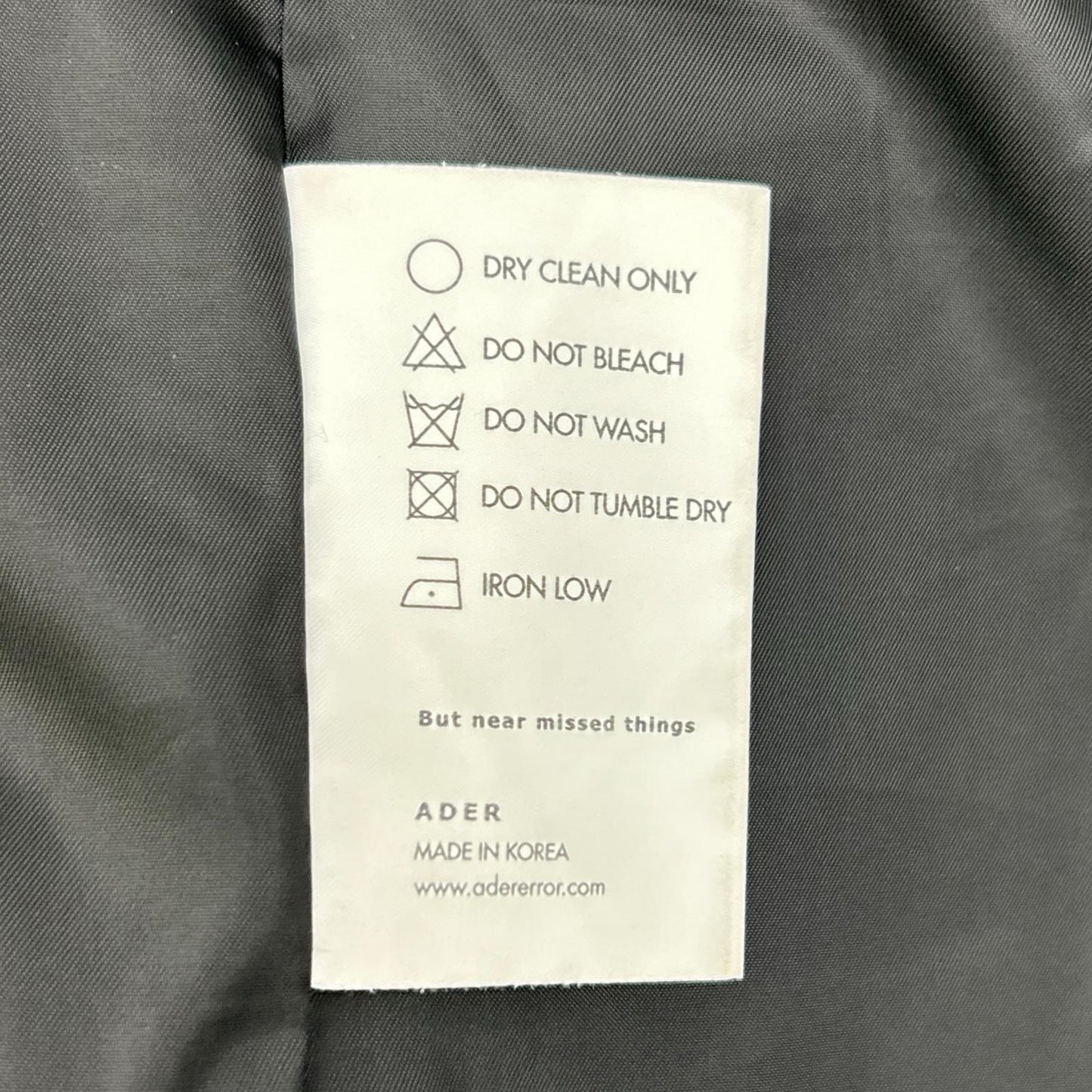 ADER error アーダーエラー 19AFWJK05BK3 Black Zip-Up Suit Set-Up Suit Set-Up