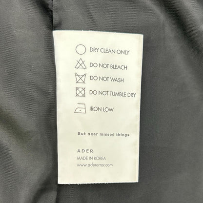 ADER error アーダーエラー 19AFWJK05BK3 Black Zip-Up Suit Set-Up Suit Set-Up