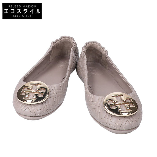 Tory Burch トリーバーチ 【美品】ロゴプレート キルティング レザー フラット バレエシューズ シューズ