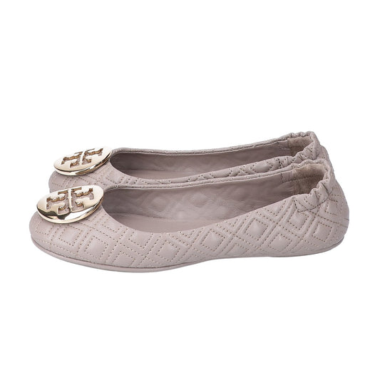 Tory Burch トリーバーチ 【美品】ロゴプレート キルティング レザー フラット バレエシューズ シューズ