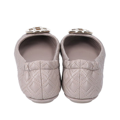 Tory Burch 【Excellent condition】logo plate quilted leather flat ballet shoes