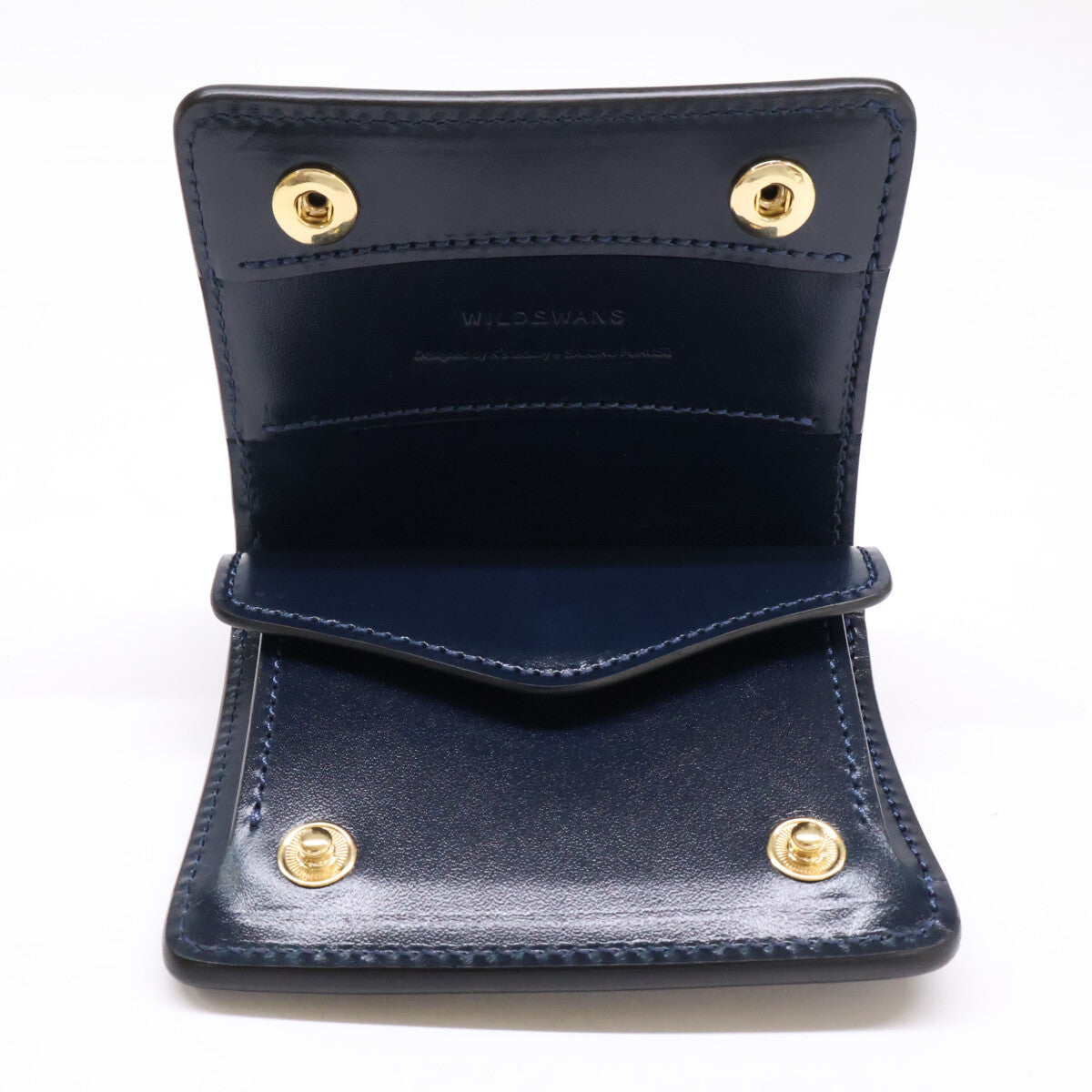 WILDSWANS ワイルドスワンズ 【新品未使用】CSS-KF-003/SD/FNVY サドルプルアップ ミニ財布 二つ折り財布（小銭入れあり）