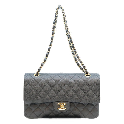 CHANEL シャネル 13番台 A01112 黒 キャビア 内黒 ゴールド金具 マトラッセ25 ショルダーバッグ ショルダーバッグ