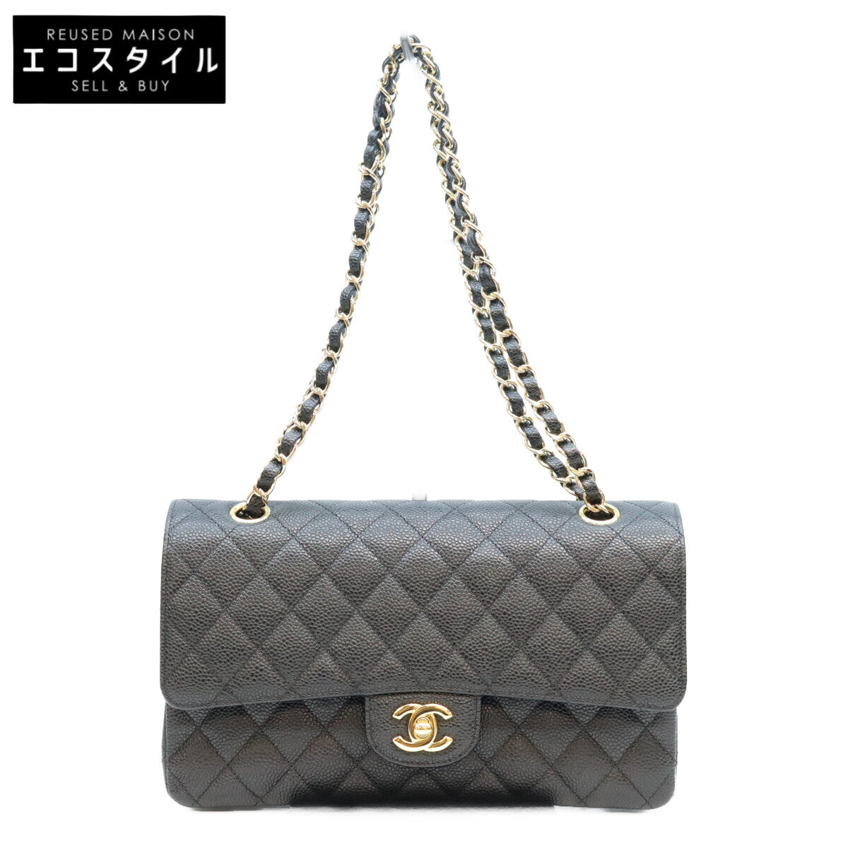CHANEL シャネル 13番台 A01112 黒 キャビア 内黒 ゴールド金具 マトラッセ25 ショルダーバッグ ショルダーバッグ