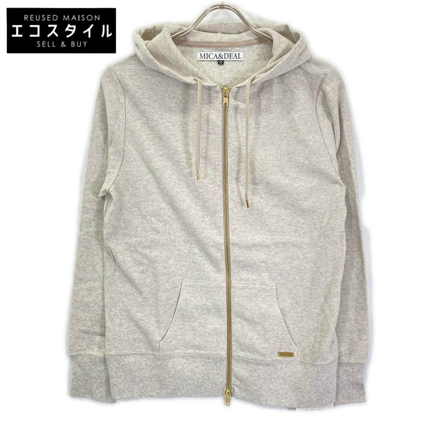 MICA & DEAL マイカアンドディール 01242099084 グレー ジップアップ サーフニットパーカー トップス