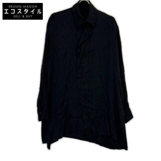 yohjiyamamoto ヨウジヤマモト ブラック 長袖シャツカーディガン　FV-B03-205 トップス