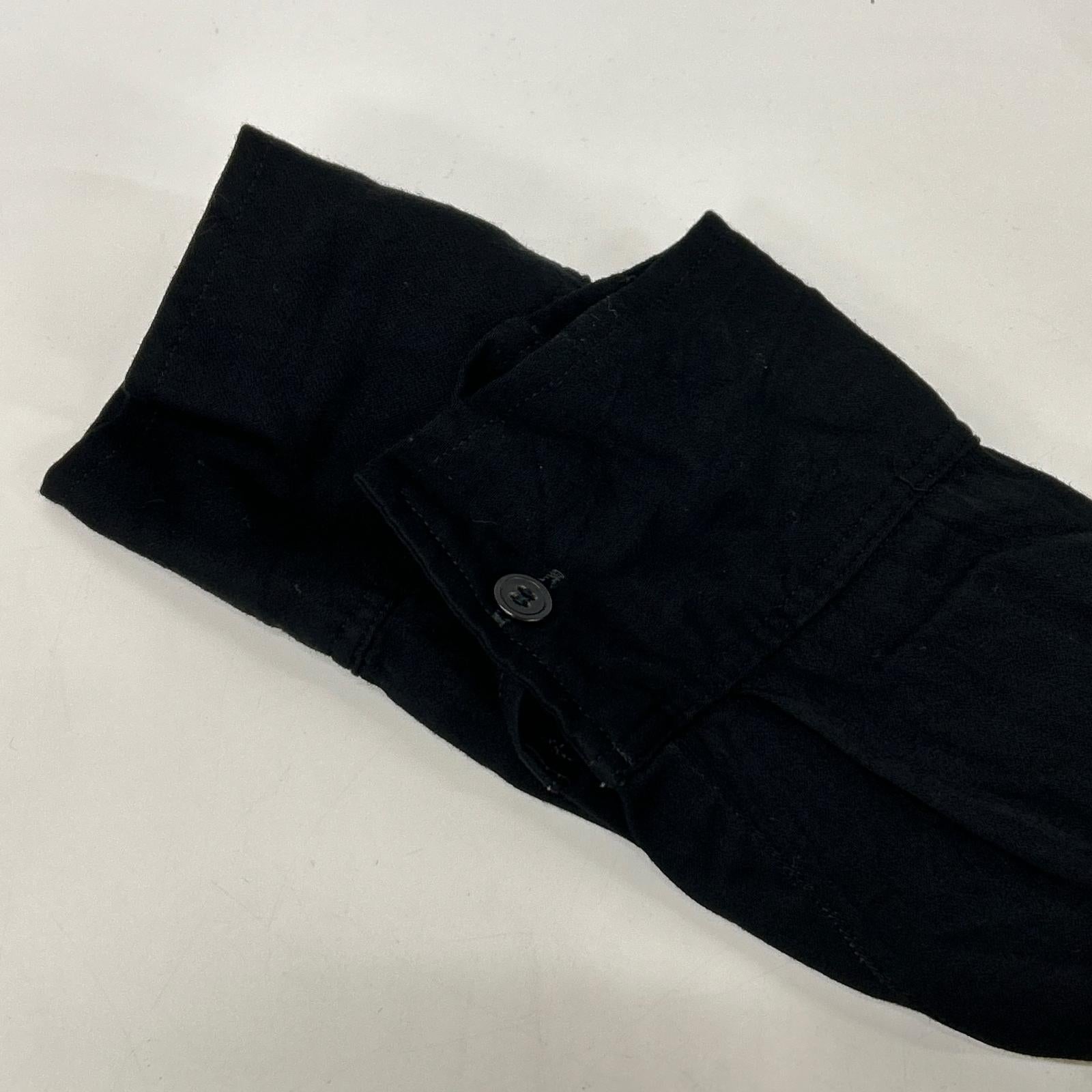 yohjiyamamoto ヨウジヤマモト ブラック 長袖シャツカーディガン　FV-B03-205 トップス
