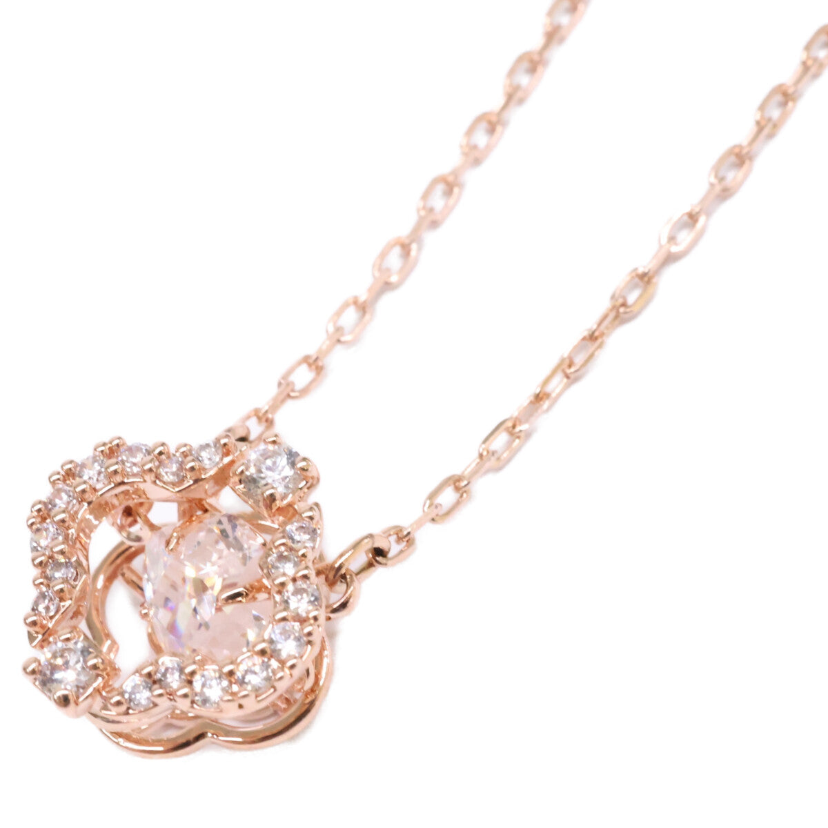 SWAROVSKI スワロフスキー 【新品同様】5642928 18Kローズゴールドコーティング クローバー Una ネックレス