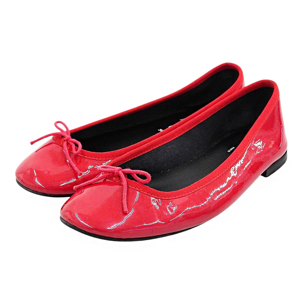 repetto レペット パテント バレエフラット レインシューズ レディース レッド 39 V1499UNI シューズ