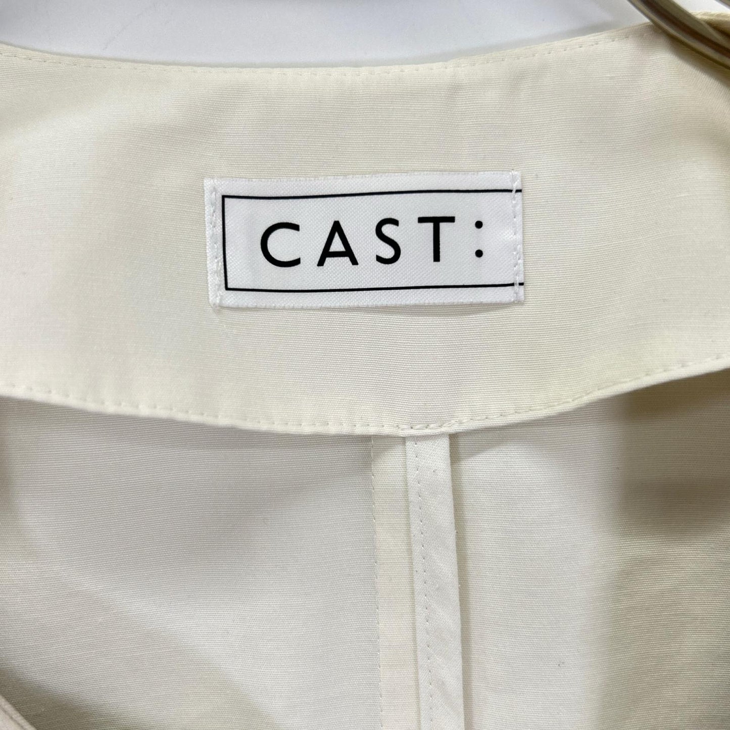 CAST: キャストコロン グレー ボタン ロングジレベスト ベスト
