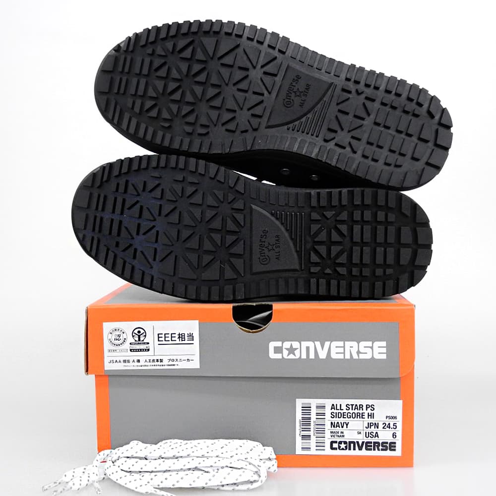 converse コンバース 新品同様 オールスター PS サイドゴア HI シューズ レディース ネイビー 24.5cm 33701330 シューズ
