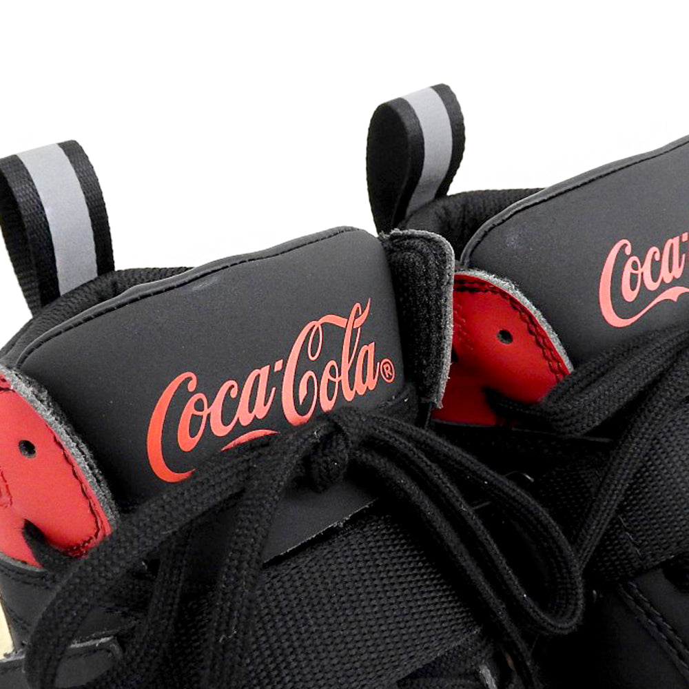 converse コンバース 新品同様 ランスラム PS コカ・コーラスニーカー シューズ レディース ブラック×レッド 24.5cm 33701430 シューズ