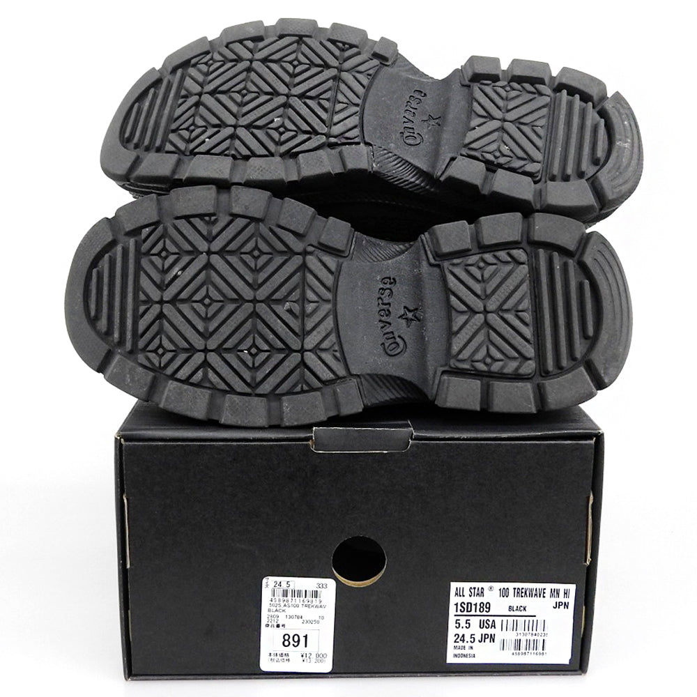 converse コンバース オールスター 100 トレックウエーブ MN HI シューズ レディース 黒 ブラック 24.5cm 1SD189 シューズ