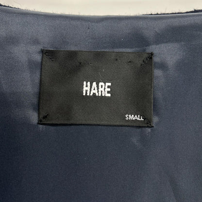 HARE ハレ ネイビー メルトンフーデッドロングコート コート