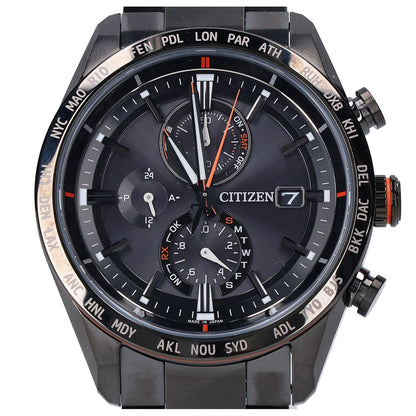 CITIZEN シチズン 【美品】AT8185-62E ATTESA アテッサ ACT Line ブラックチタン エコ・ドライブ 電波 腕時計