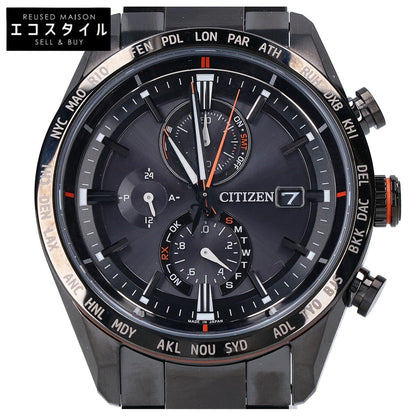 CITIZEN シチズン 【美品】AT8185-62E ATTESA アテッサ ACT Line ブラックチタン エコ・ドライブ 電波 腕時計