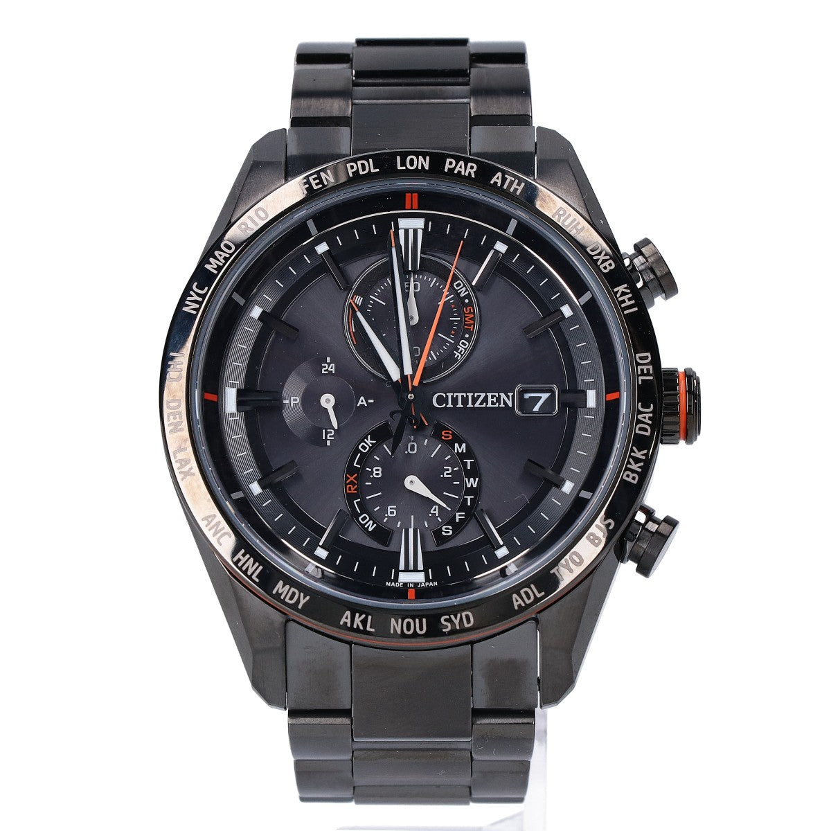 CITIZEN シチズン 【美品】AT8185-62E ATTESA アテッサ ACT Line ブラックチタン エコ・ドライブ 電波 腕時計