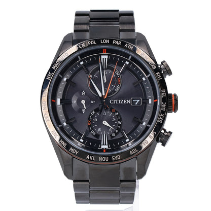 CITIZEN シチズン 【美品】AT8185-62E ATTESA アテッサ ACT Line ブラックチタン エコ・ドライブ 電波 腕時計