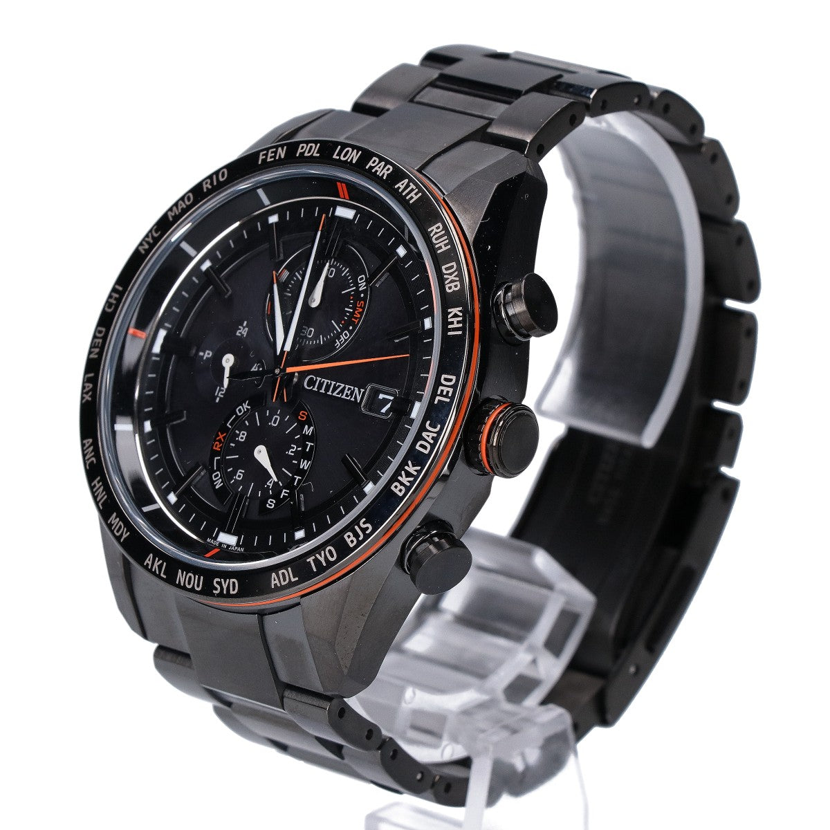 CITIZEN シチズン 【美品】AT8185-62E ATTESA アテッサ ACT Line ブラックチタン エコ・ドライブ 電波 腕時計
