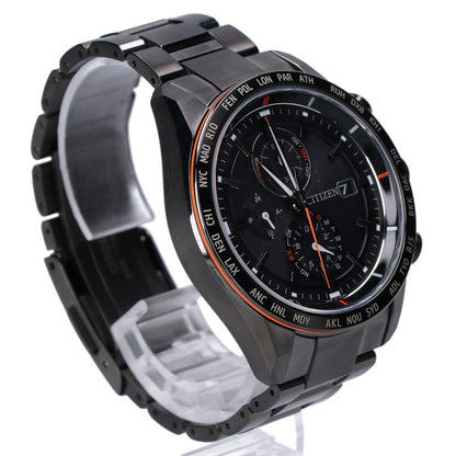 CITIZEN シチズン 【美品】AT8185-62E ATTESA アテッサ ACT Line ブラックチタン エコ・ドライブ 電波 腕時計