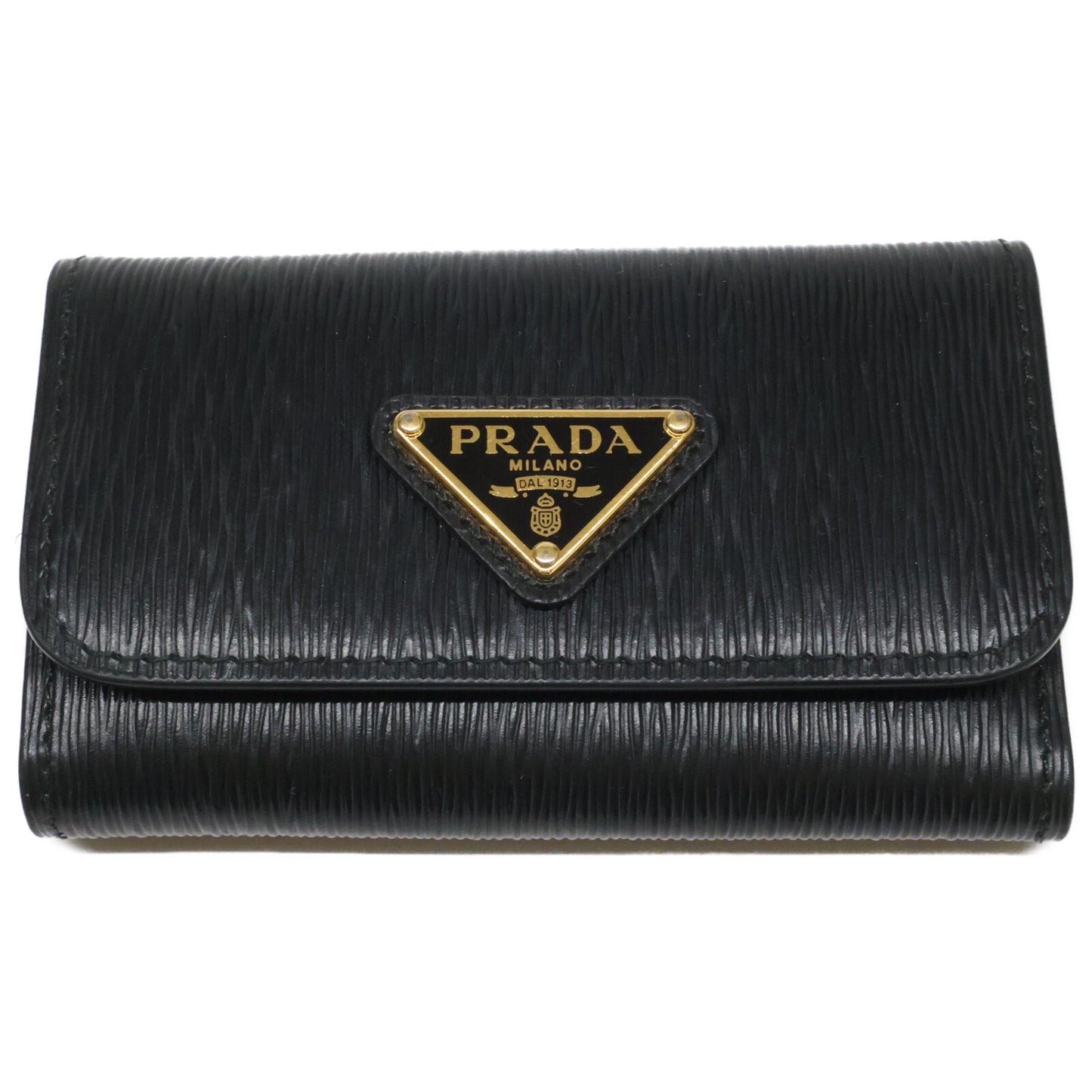 PRADA プラダ 【美品】1PG222 サフィアーノメタル レザー キーケース