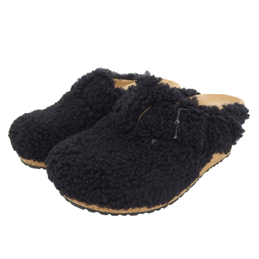 papillio パピリオ byBIRKENSTOCK FANNY TEDDY ボアサンダル シューズ レディース ブラック 24cm シューズ