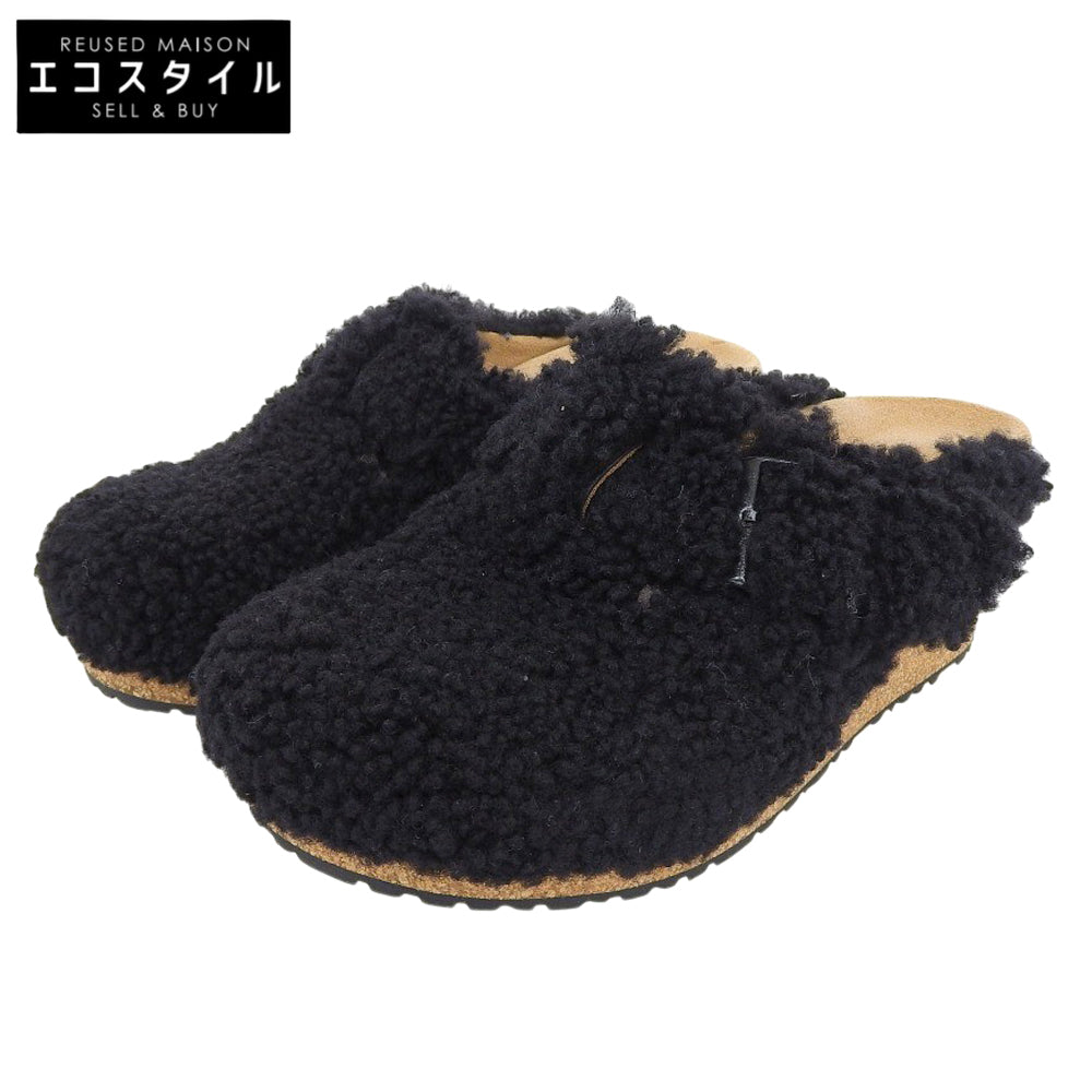 papillio パピリオ byBIRKENSTOCK FANNY TEDDY ボアサンダル シューズ レディース ブラック 24cm シューズ