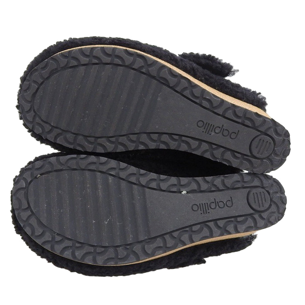 papillio パピリオ byBIRKENSTOCK FANNY TEDDY ボアサンダル シューズ レディース ブラック 24cm シューズ