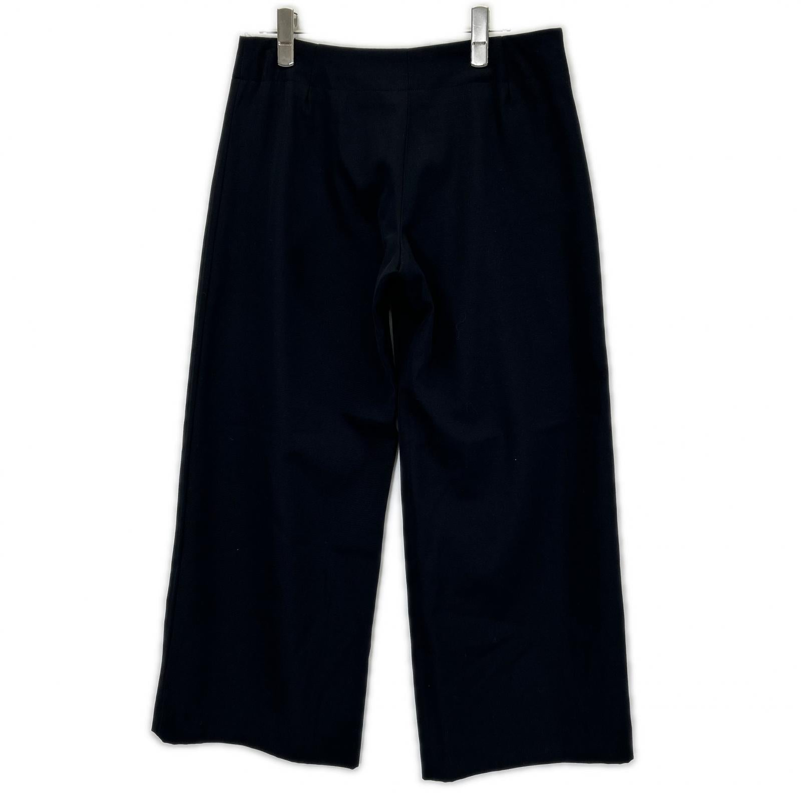yohjiyamamoto ヨウジヤマモト ブラック サイドライン ワイドパンツ ボトムス