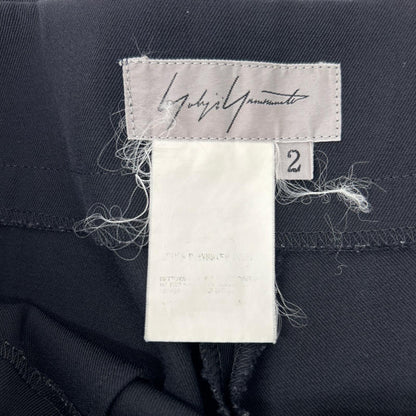 yohjiyamamoto ヨウジヤマモト ブラック サイドライン ワイドパンツ ボトムス