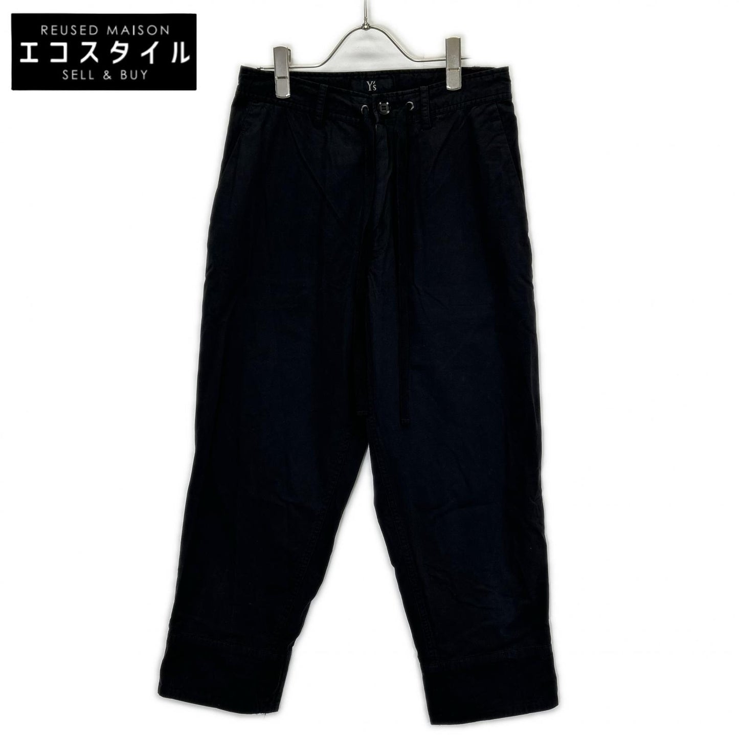 Y's ワイズ YU-P83-002 BORN PRODUCT ブラック ドロスト ワイド クロップドパンツ ボトムス