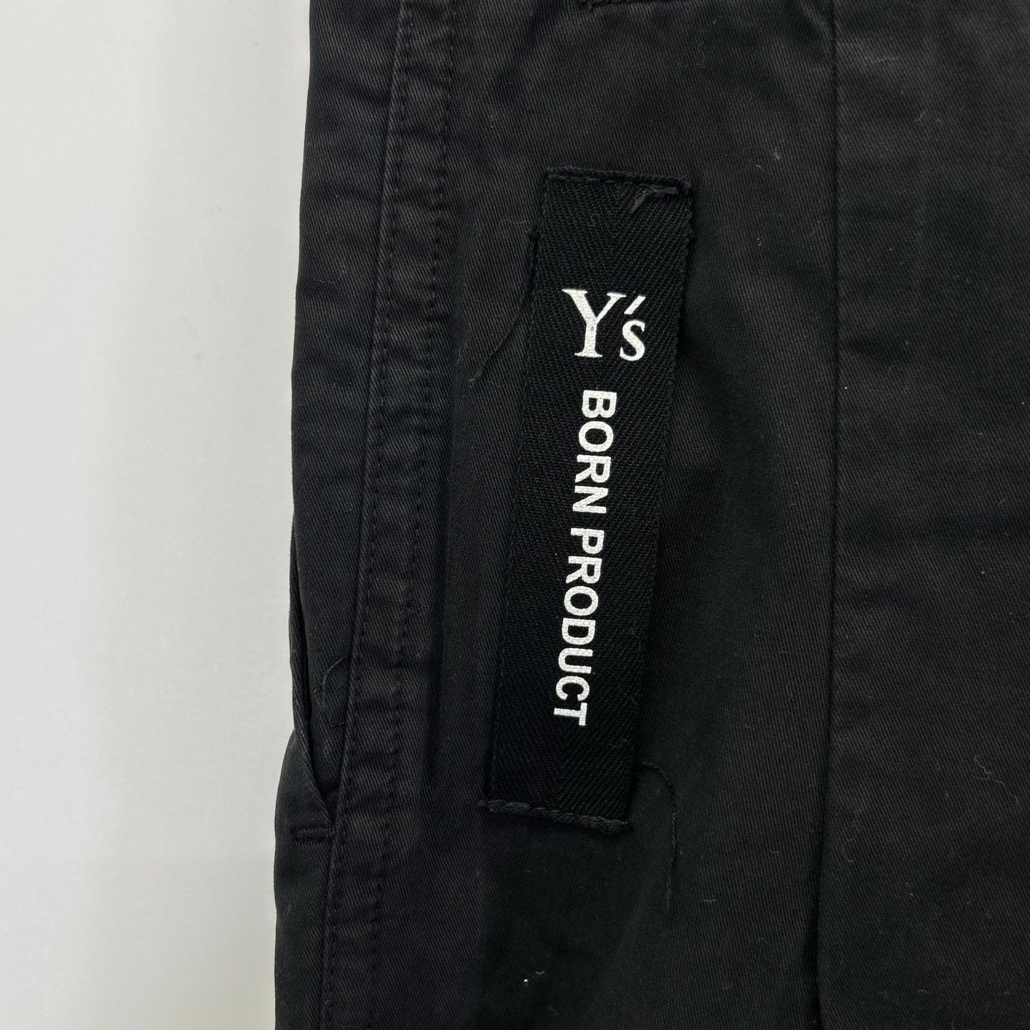 Y's ワイズ YU-P83-002 BORN PRODUCT ブラック ドロスト ワイド クロップドパンツ ボトムス