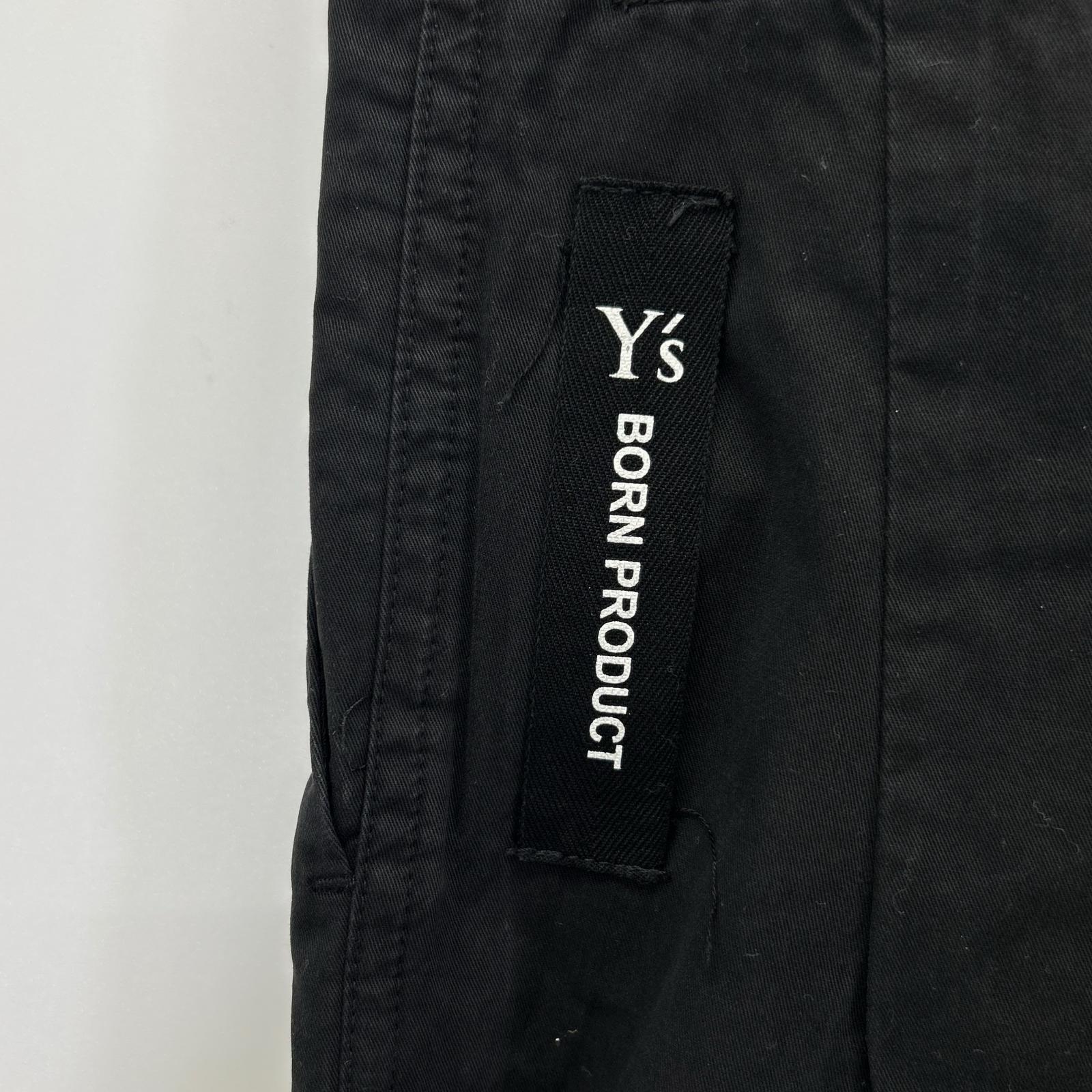 Y's ワイズ YU-P83-002 BORN PRODUCT ブラック ドロスト ワイド クロップドパンツ ボトムス