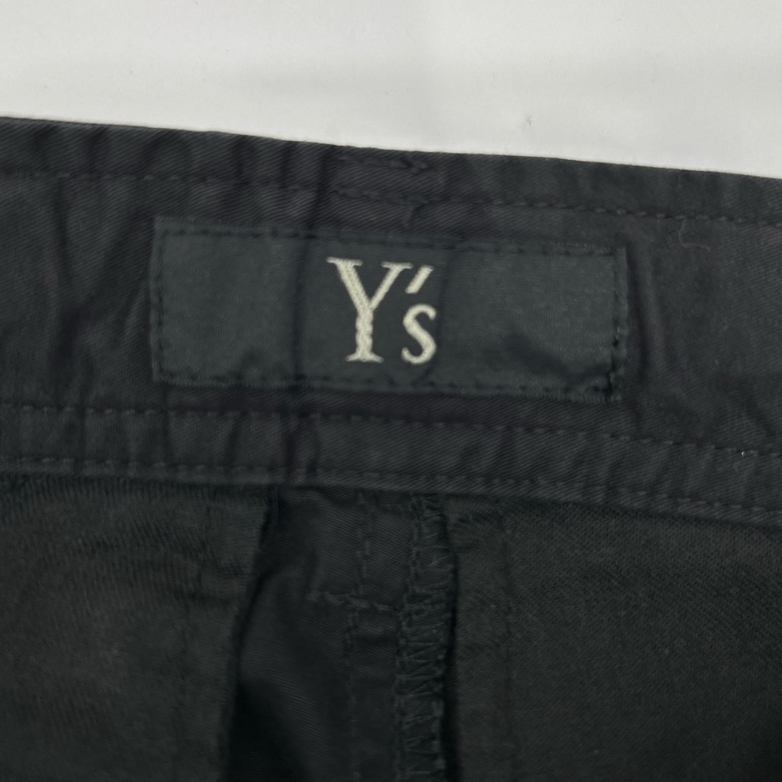 Y's ワイズ YU-P83-002 BORN PRODUCT ブラック ドロスト ワイド クロップドパンツ ボトムス