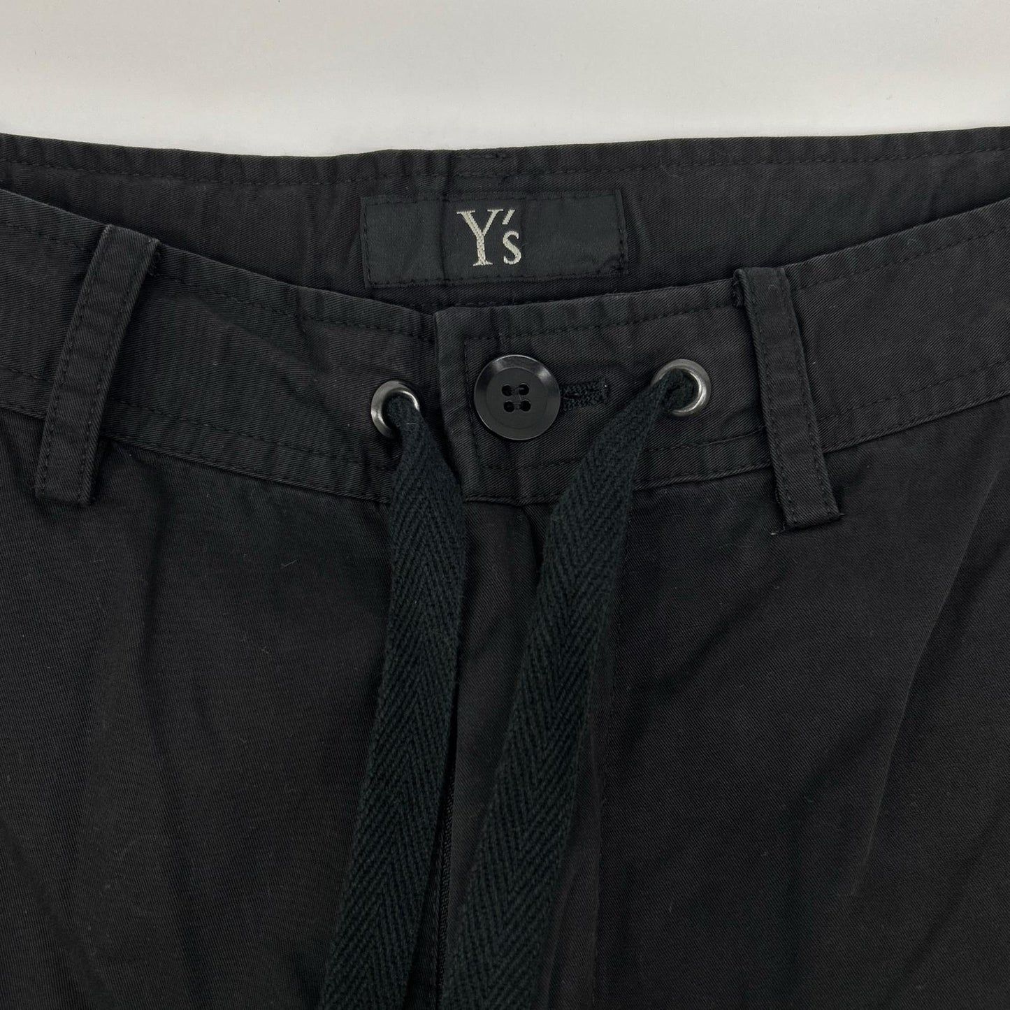 Y's ワイズ YU-P83-002 BORN PRODUCT ブラック ドロスト ワイド クロップドパンツ ボトムス