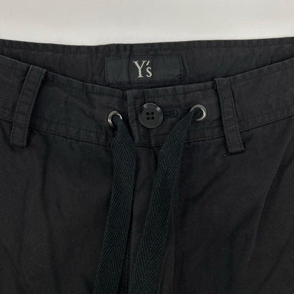 Y's ワイズ YU-P83-002 BORN PRODUCT ブラック ドロスト ワイド クロップドパンツ ボトムス