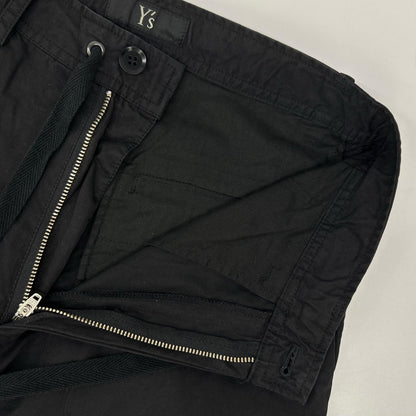 Y's ワイズ YU-P83-002 BORN PRODUCT ブラック ドロスト ワイド クロップドパンツ ボトムス