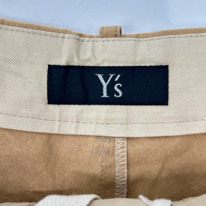 Y's ワイズ YU-P08-006 ベージュ クロップド ジップ パンツ ボトムス