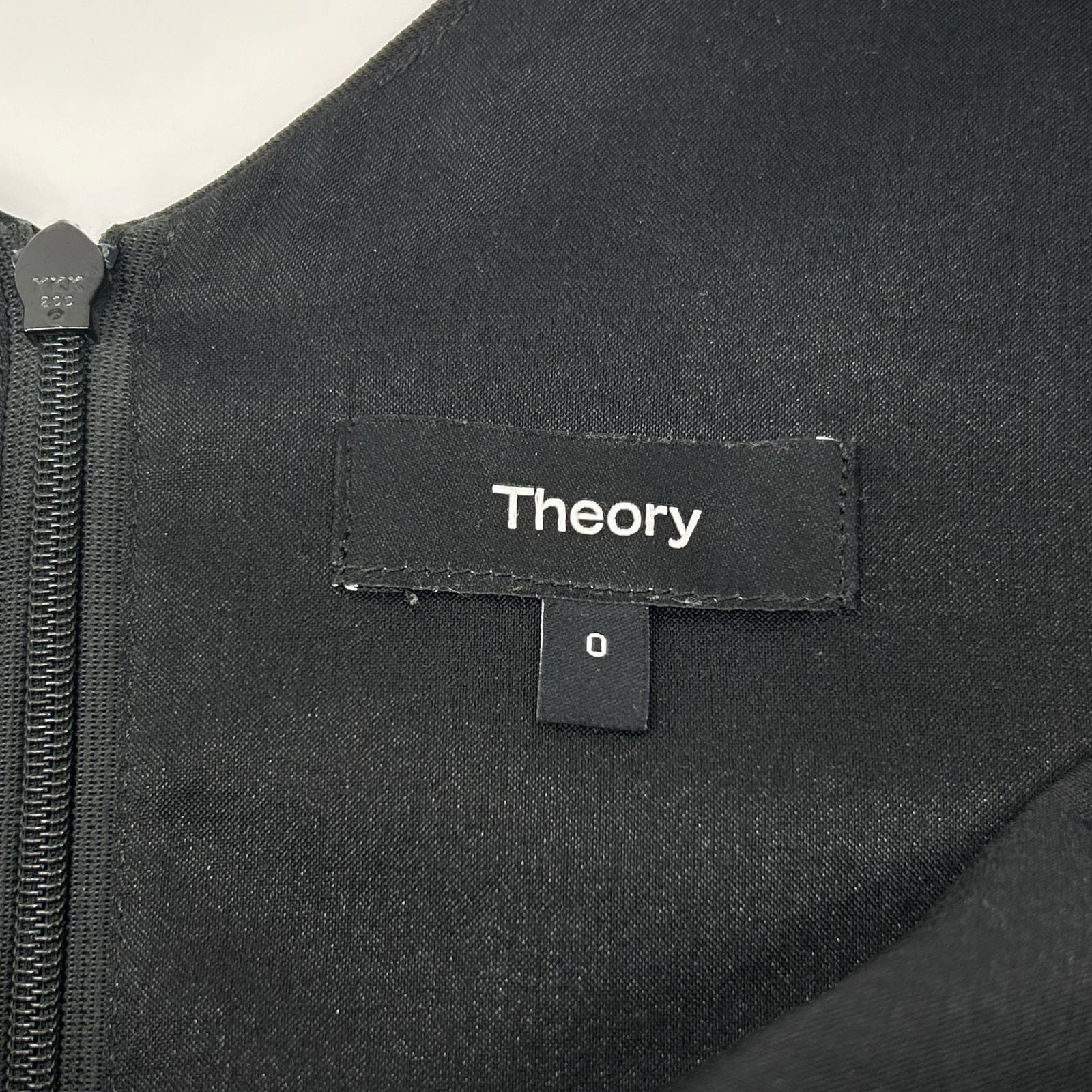 Theory セオリー 24年 4205208 ブラック ノースリーブ Vネック ワンピース ワンピース