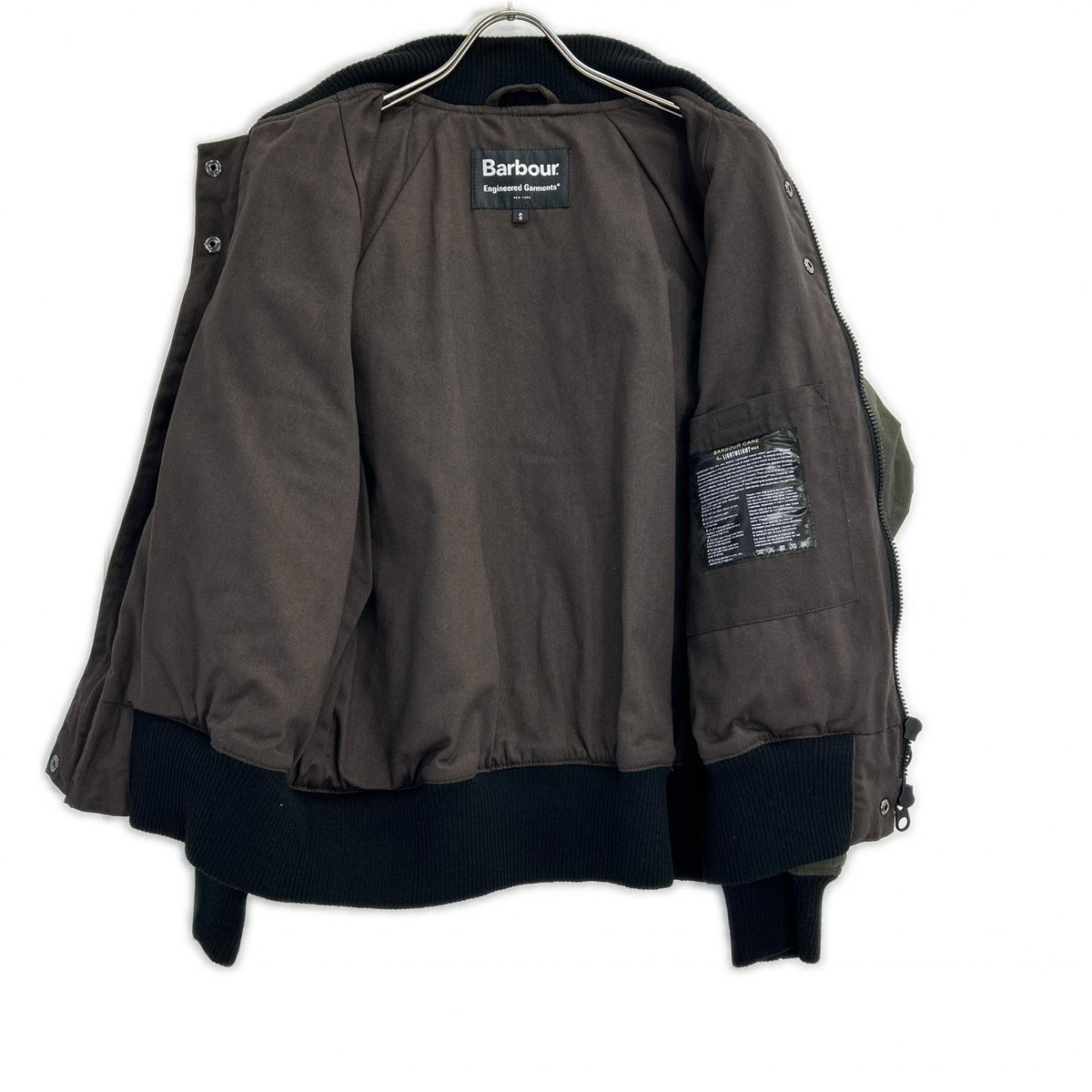 Barbour × Engineered Garments 1802216 Khaki Oiled Bomber Jacket Jacket