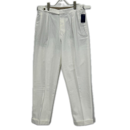 UNIVERSAL LANGUAGE ユニバーサルランゲージ FP5404 ホワイト タックセミワイドストレートパンツ ボトムス
