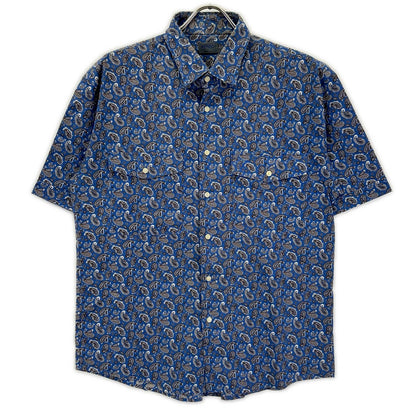 KENZO ケンゾー ブルー ペイズリー柄 半袖 シャツ トップス