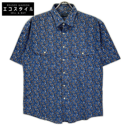 KENZO ケンゾー ブルー ペイズリー柄 半袖 シャツ トップス