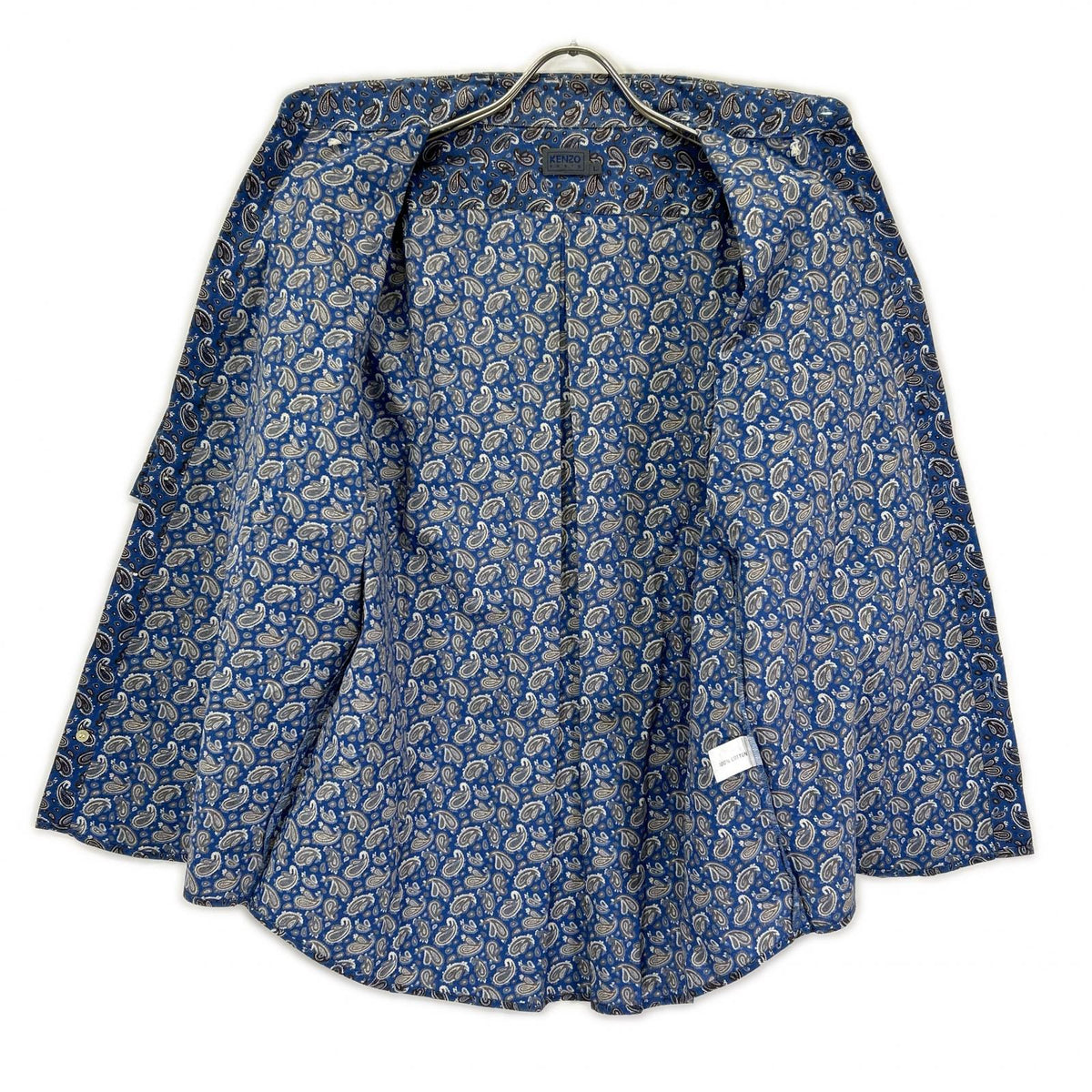 KENZO Kenzo blue paisley short-sleeve shirt top