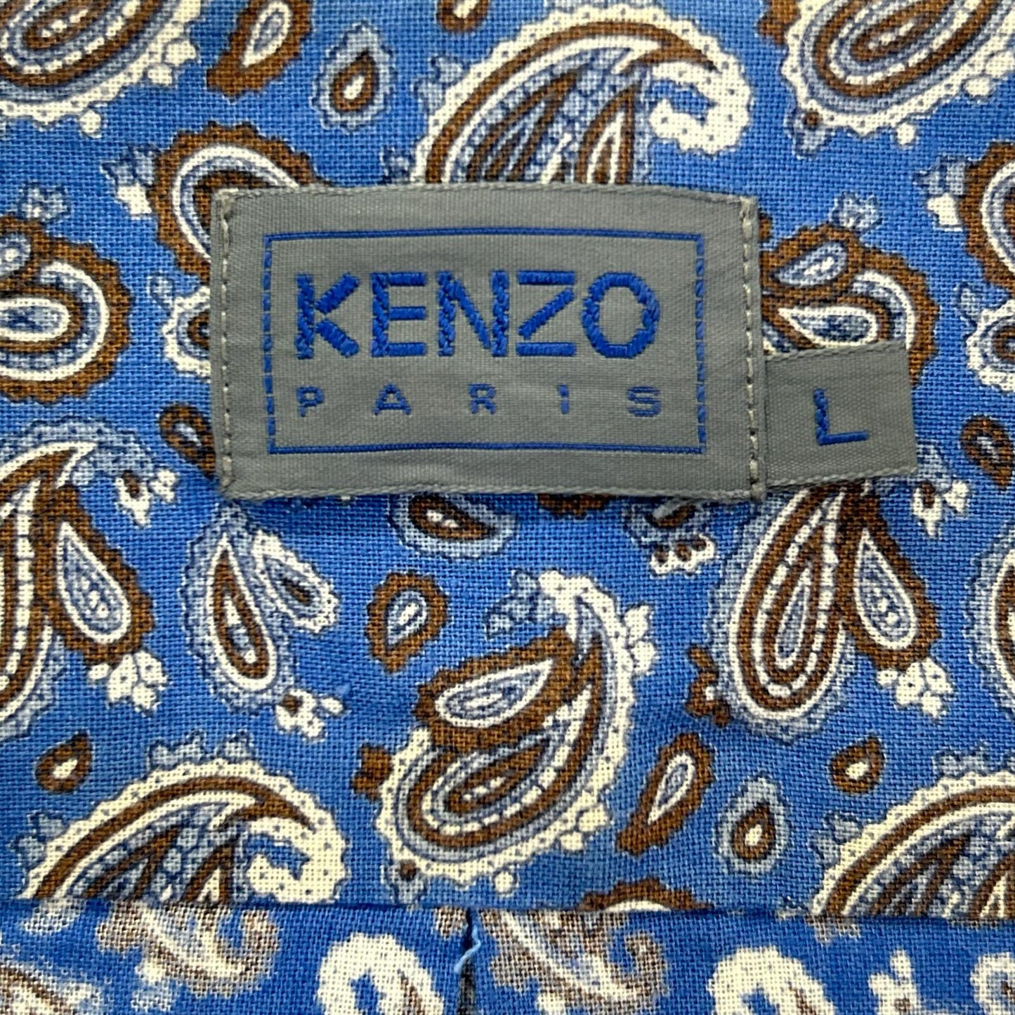 KENZO ケンゾー ブルー ペイズリー柄 半袖 シャツ トップス
