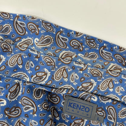 KENZO ケンゾー ブルー ペイズリー柄 半袖 シャツ トップス