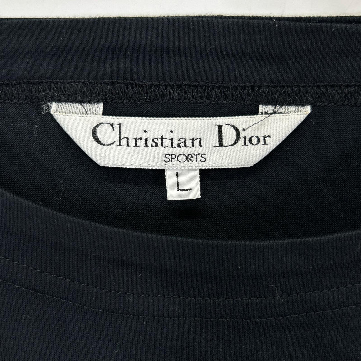 ChristianDiorSports クリスチャンディオールスポーツ ブラック ロゴ刺繍 半袖 Tシャツ トップス