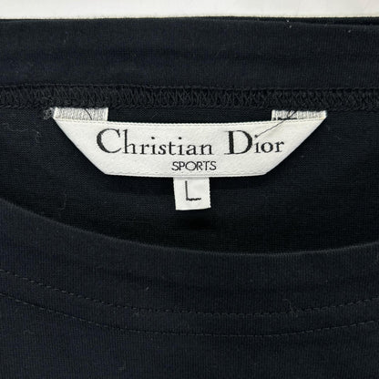 ChristianDiorSports クリスチャンディオールスポーツ ブラック ロゴ刺繍 半袖 Tシャツ トップス