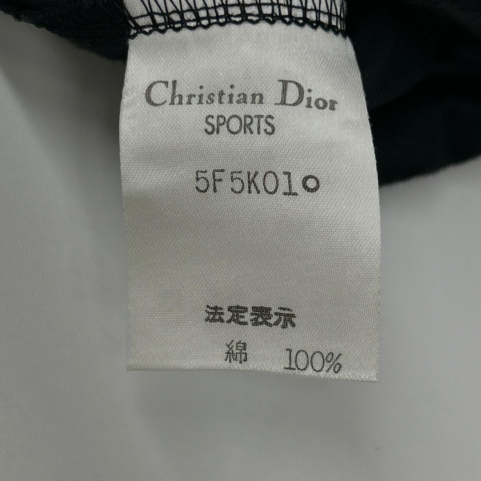 ChristianDiorSports クリスチャンディオールスポーツ ブラック ロゴ刺繍 半袖 Tシャツ トップス